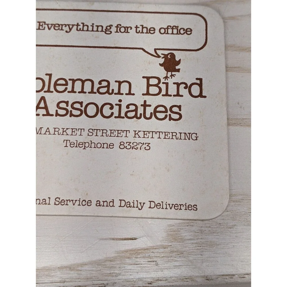 Vtg Kettering Photo Views  Coasters Set of 6 England Barware Pub Coleman Bird AD